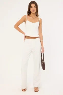 Karmi Low Rise Bootcut Pant White