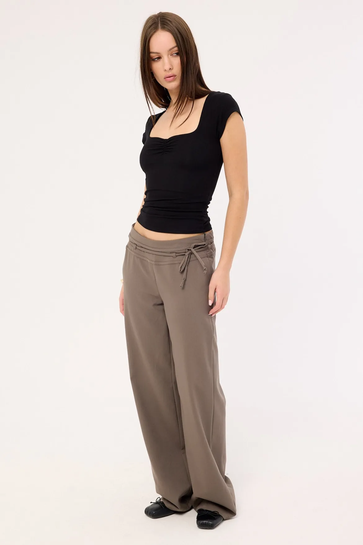Kasey Low Rise Pant Grey
