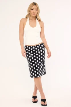 Kavivi Skirt Polka Sequin Monochrome