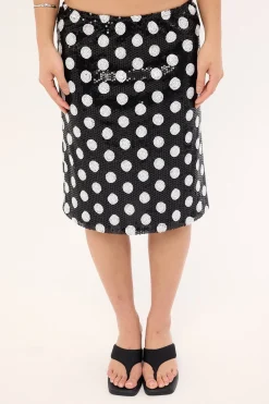Kavivi Skirt Polka Sequin Monochrome