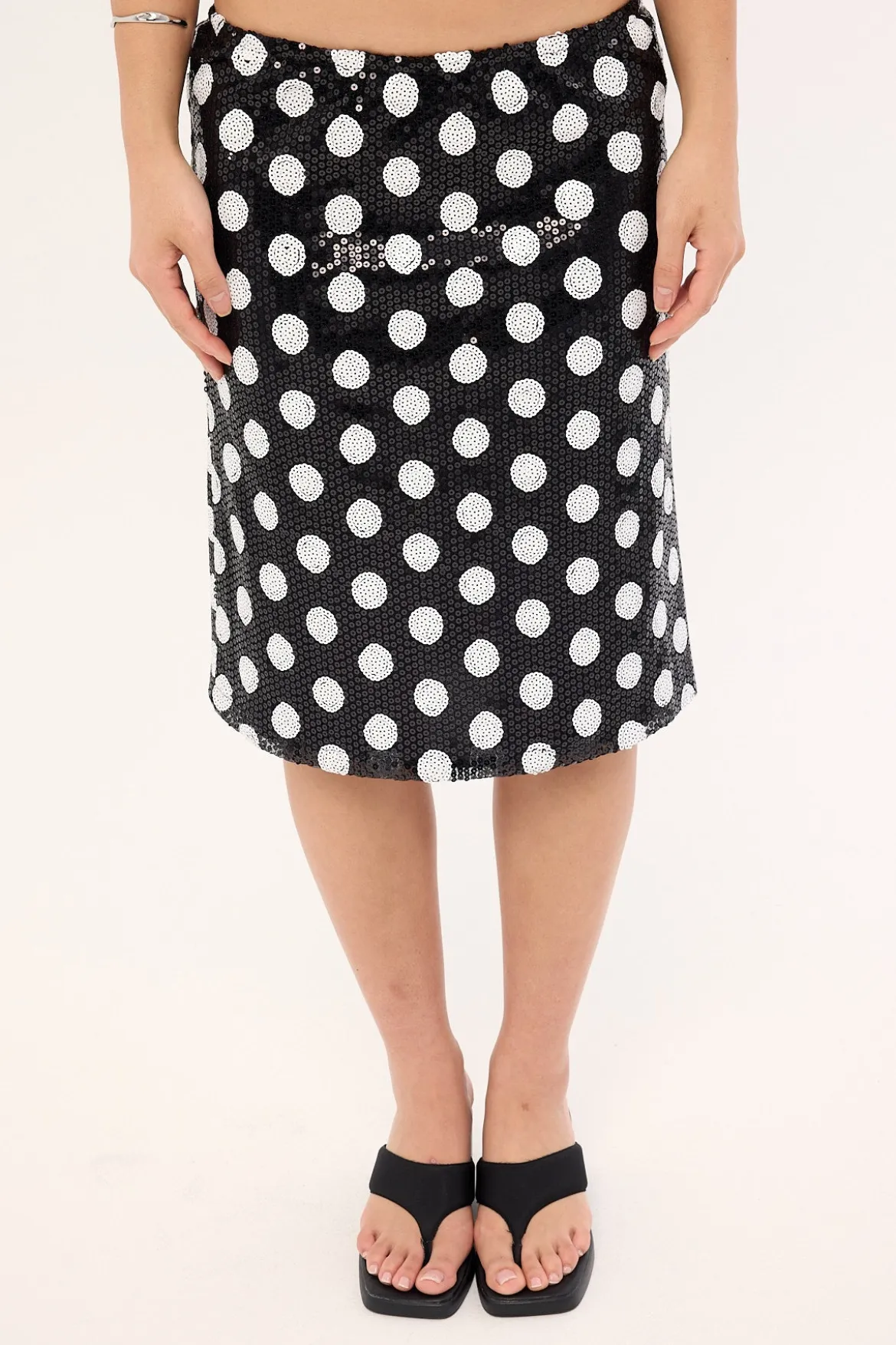 Kavivi Skirt Polka Sequin Monochrome