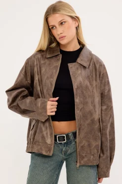 Kenny Bomber Brown Vintage