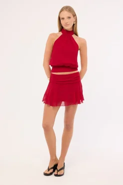 Kera Halter Top Red