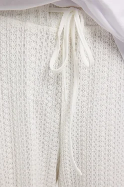 Kiara Mid Rise Relaxed Pant Off White