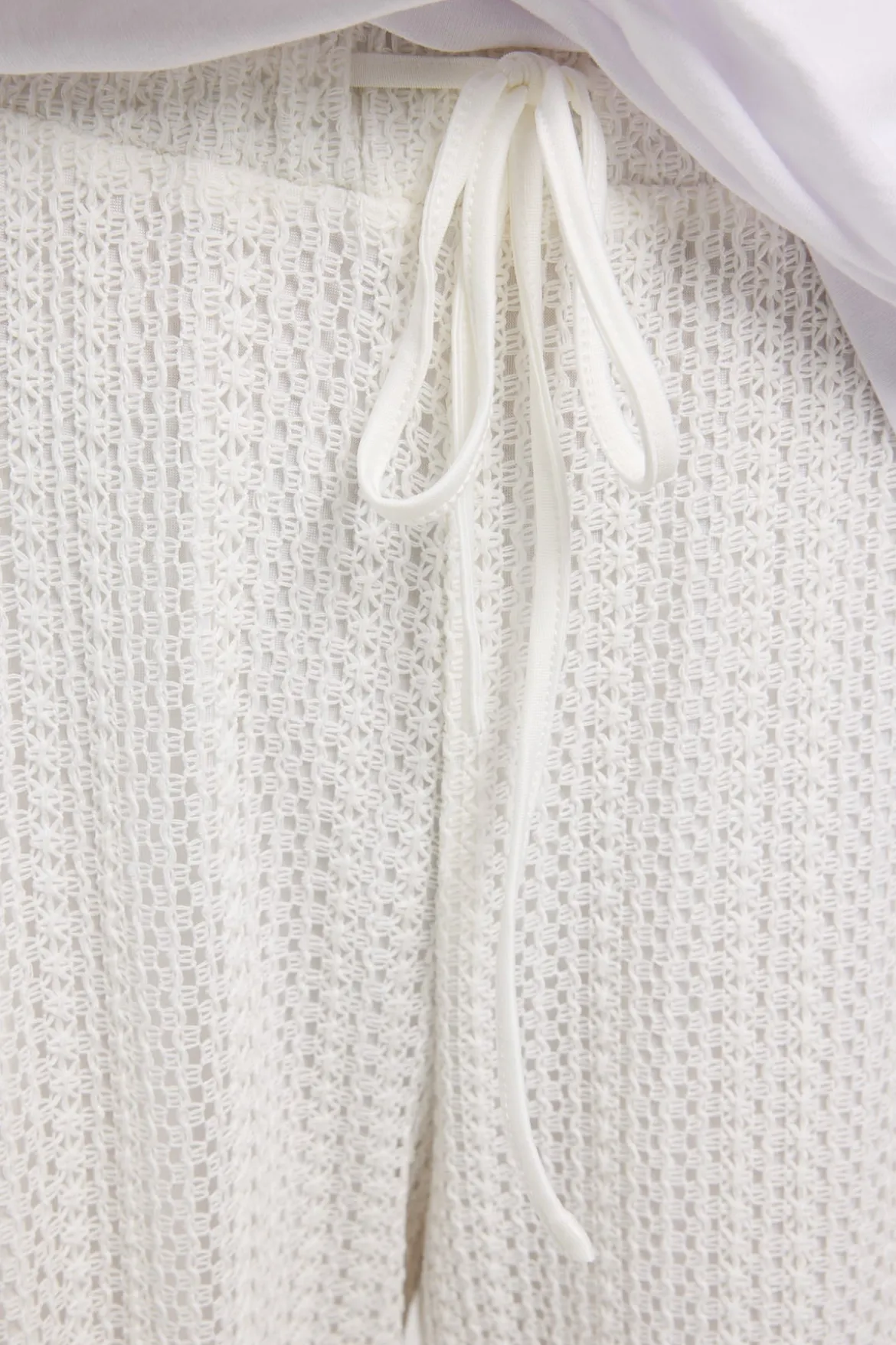 Kiara Mid Rise Relaxed Pant Off White