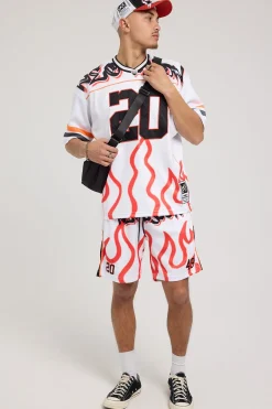 Kick It Mesh Short White/Orange