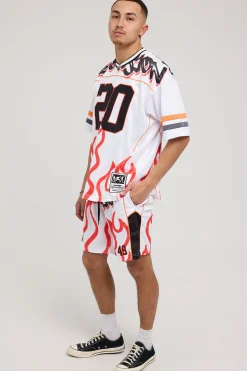 Kick It Mesh Short White/Orange