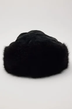 Kiki Faux Fur Hat Black