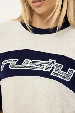 Kinetic Oversize Tee Ecru Marle