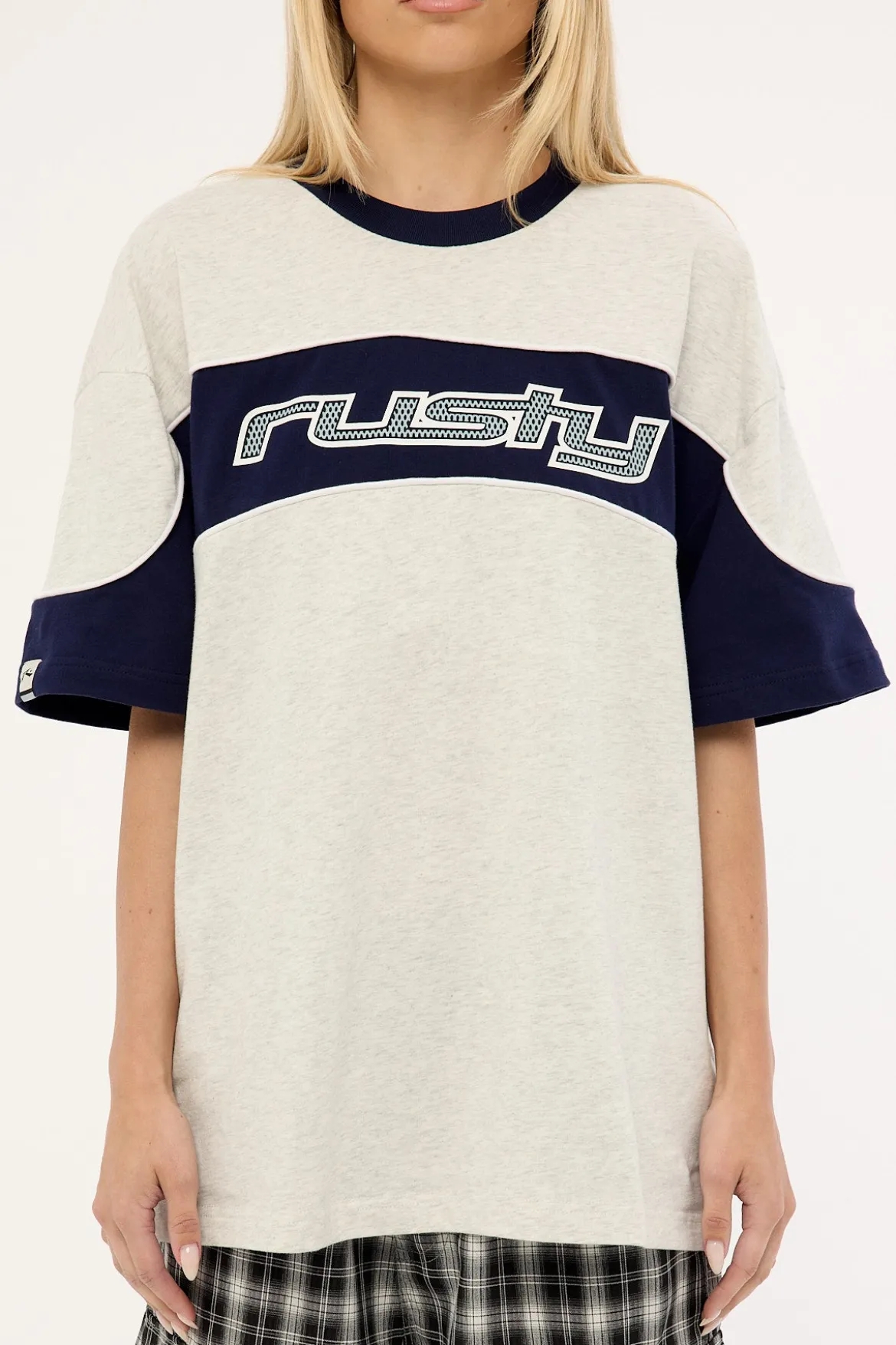 Kinetic Oversize Tee Ecru Marle