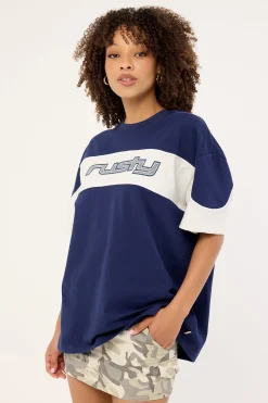 Kinetic Oversize Tee Navy Blue