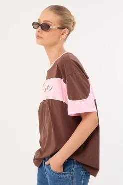 Kinetic Oversized Tee Pinecone/Baby Pink