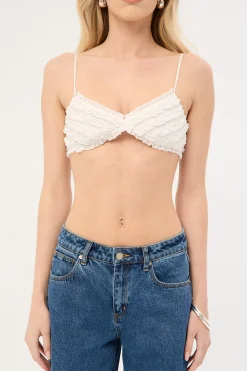 Klara Frill Bralette White