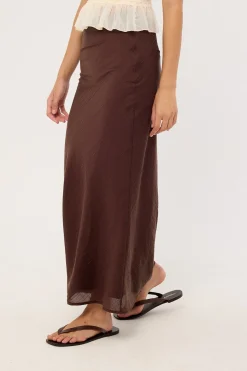Klara Maxi Skirt Brown
