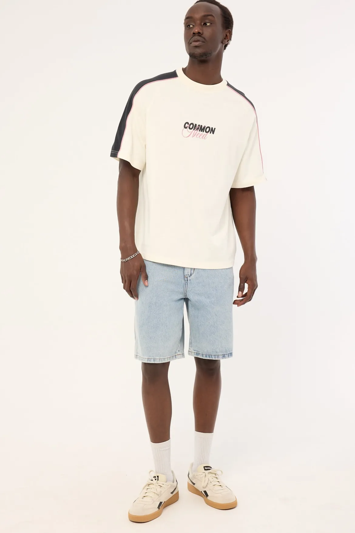 Knox Raglan Heavyweight Easy Tee Off White/Onyx