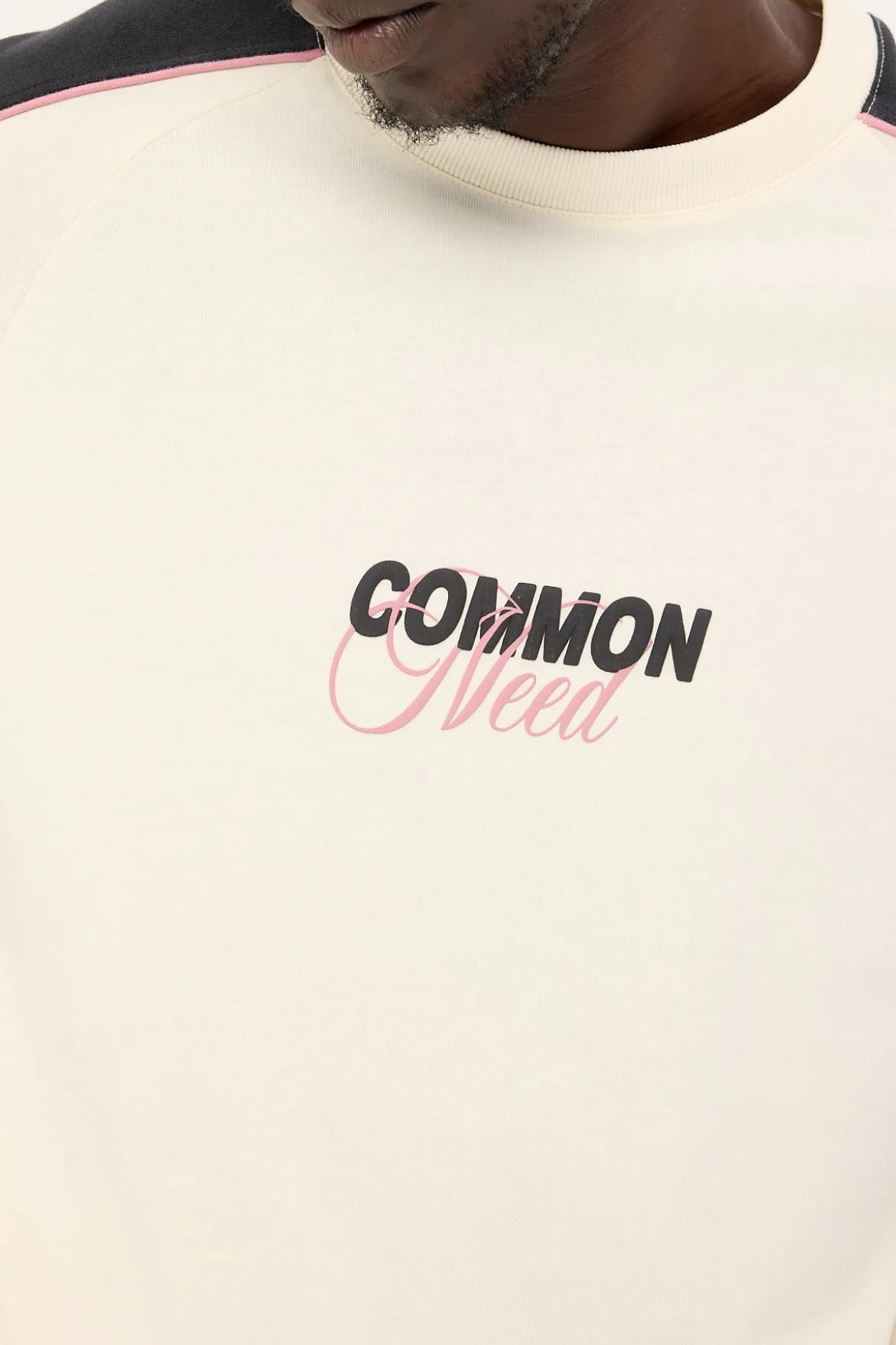 Knox Raglan Heavyweight Easy Tee Off White/Onyx