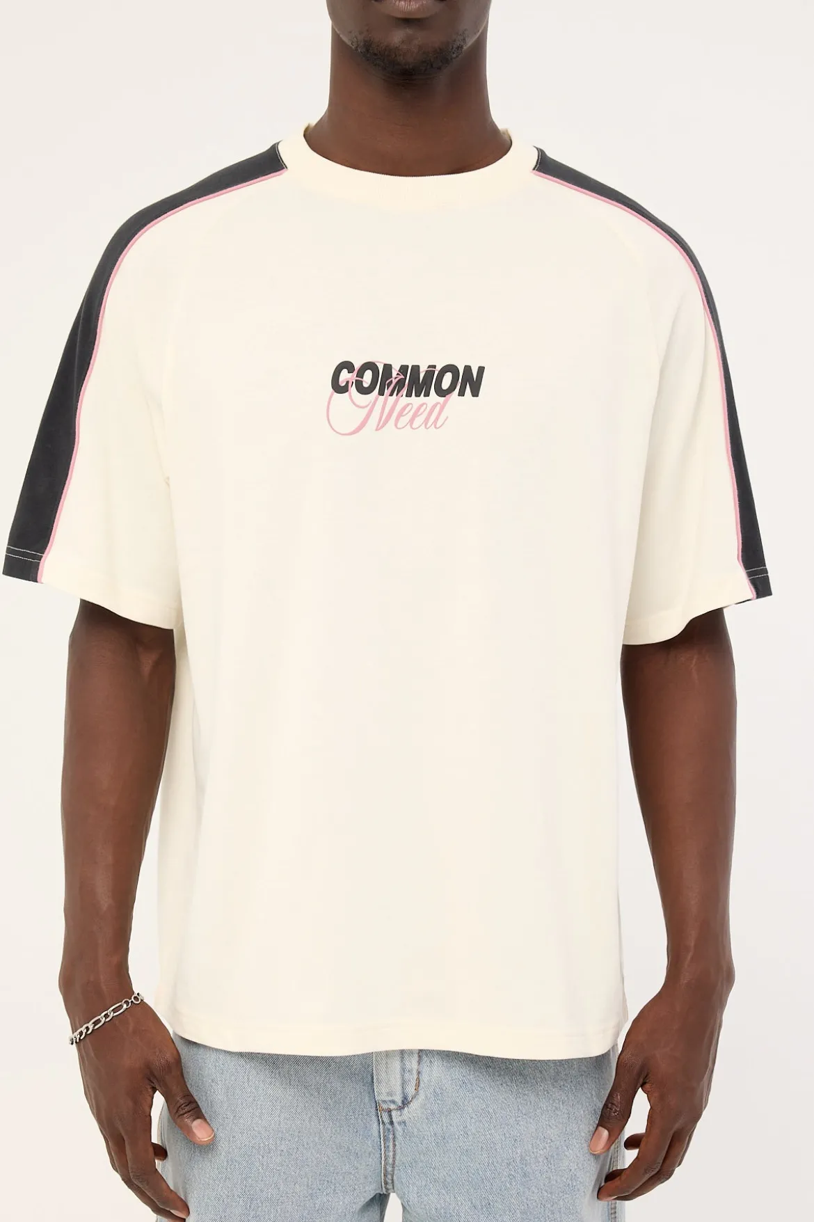 Knox Raglan Heavyweight Easy Tee Off White/Onyx