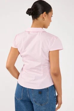 Koa Short Sleeve Blouse Pink