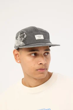 Koi 5 Panel Cap Washed Black