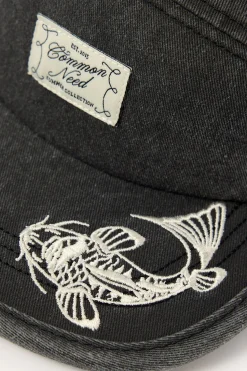 Koi 5 Panel Cap Washed Black