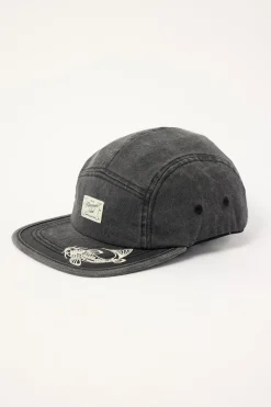 Koi 5 Panel Cap Washed Black