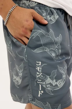 Koi Fish Swim Short Dark Blue