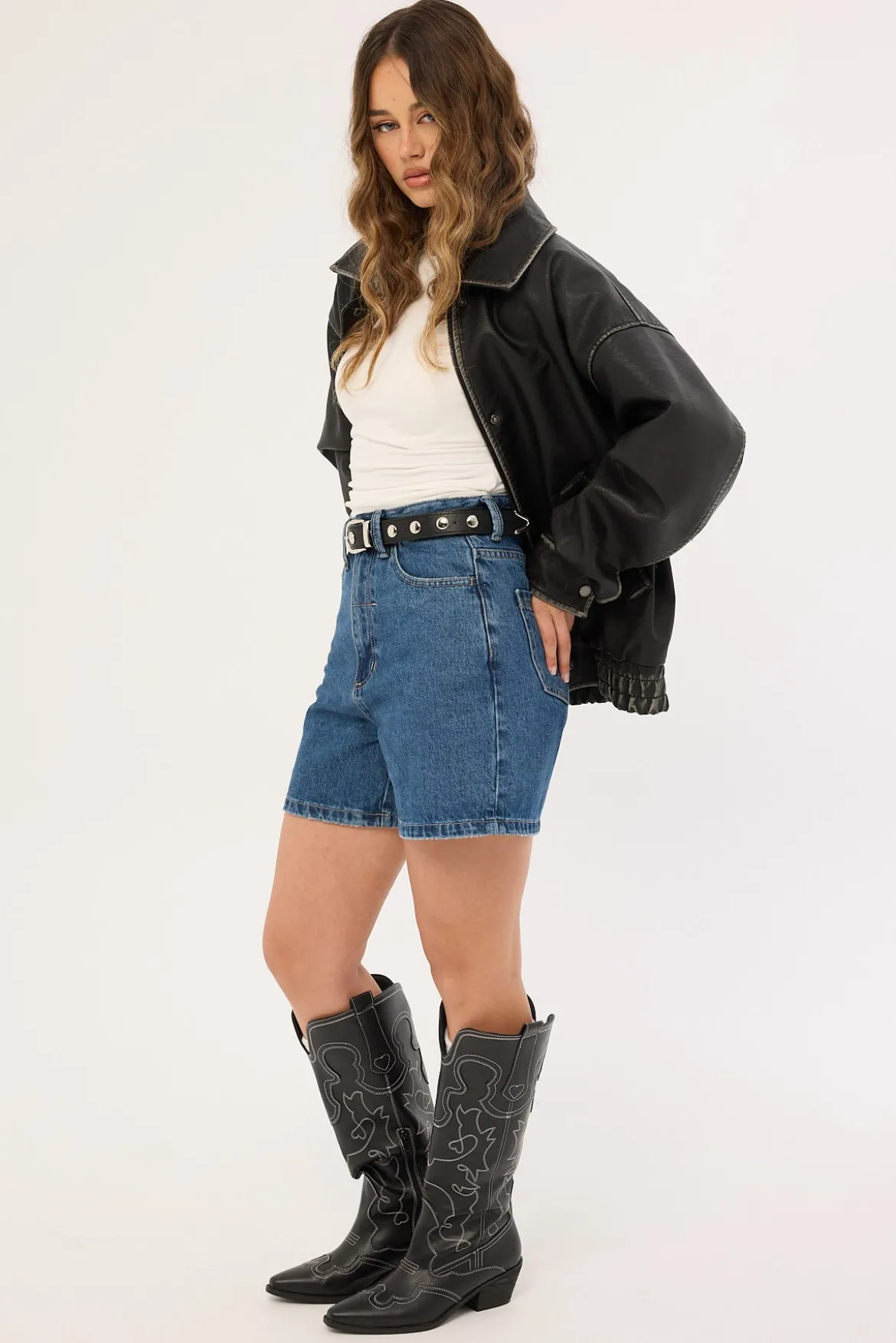 Koko Short Vintage Rinse Blue