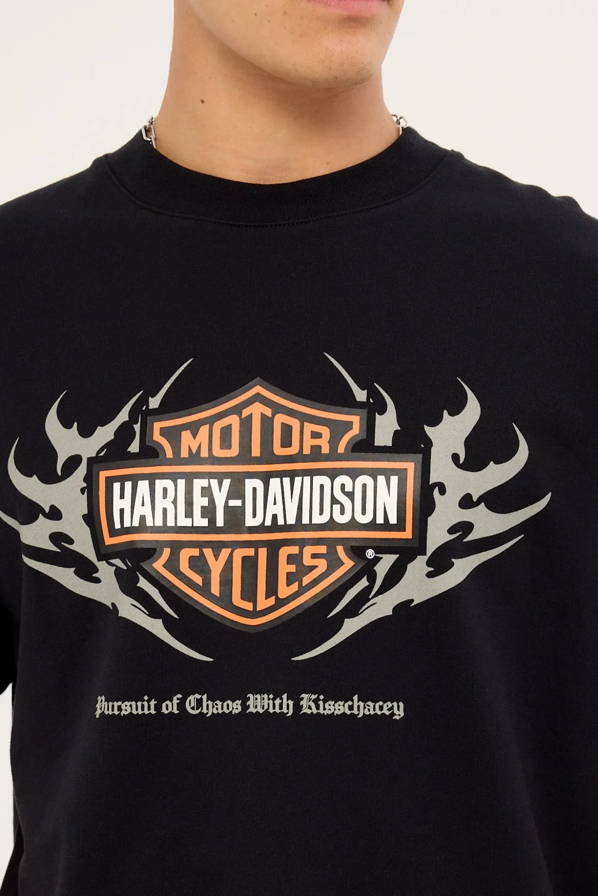 KSCY x Harley Davidson Clutch Street Loopback Tee Jet Black