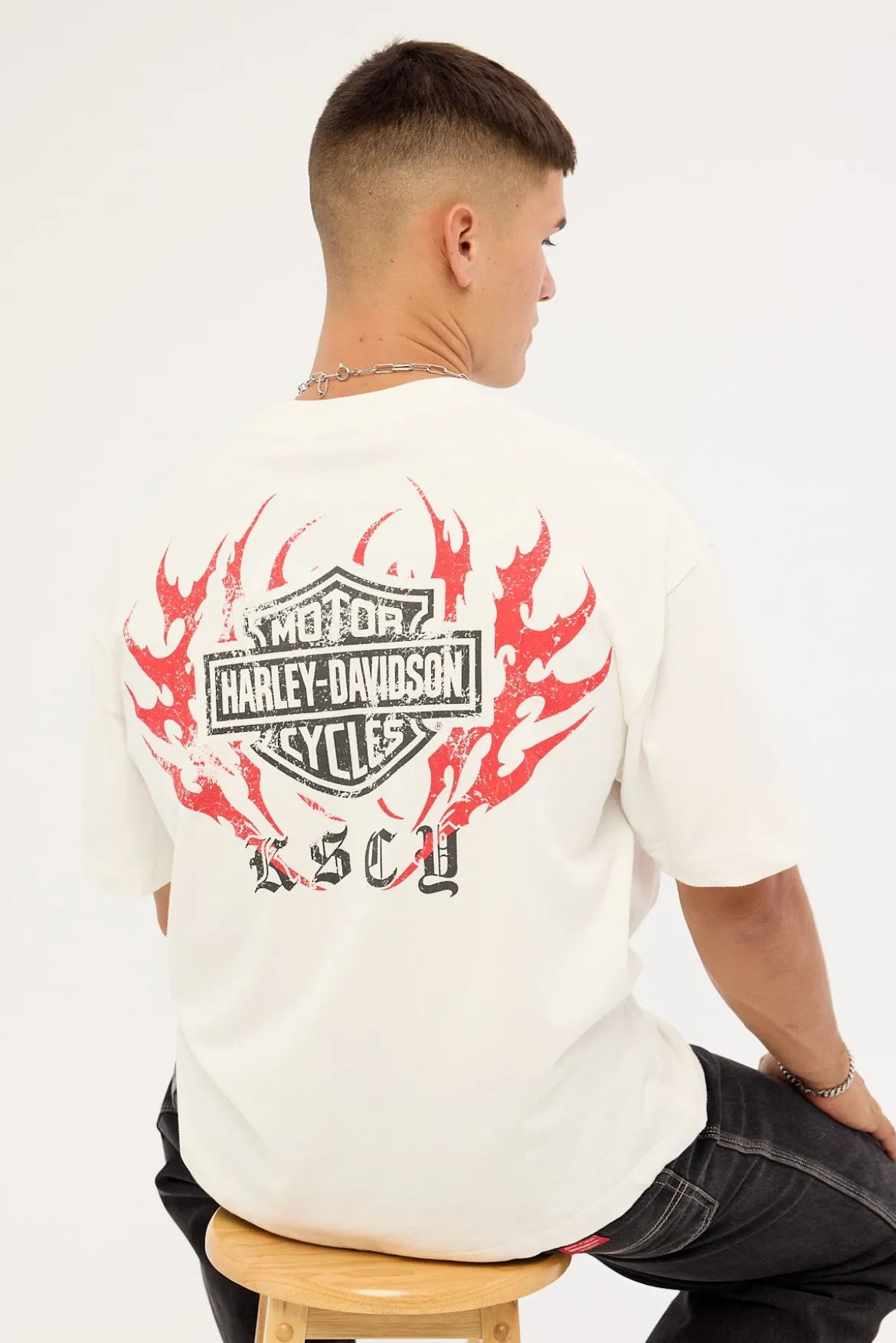 KSCY x Harley Davidson Cruiser Street Tee Natural White