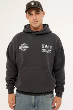 KSCY x Harley Davidson Cycles Relaxed Hoodie Jet Black