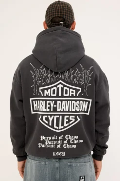 KSCY x Harley Davidson Cycles Relaxed Hoodie Jet Black
