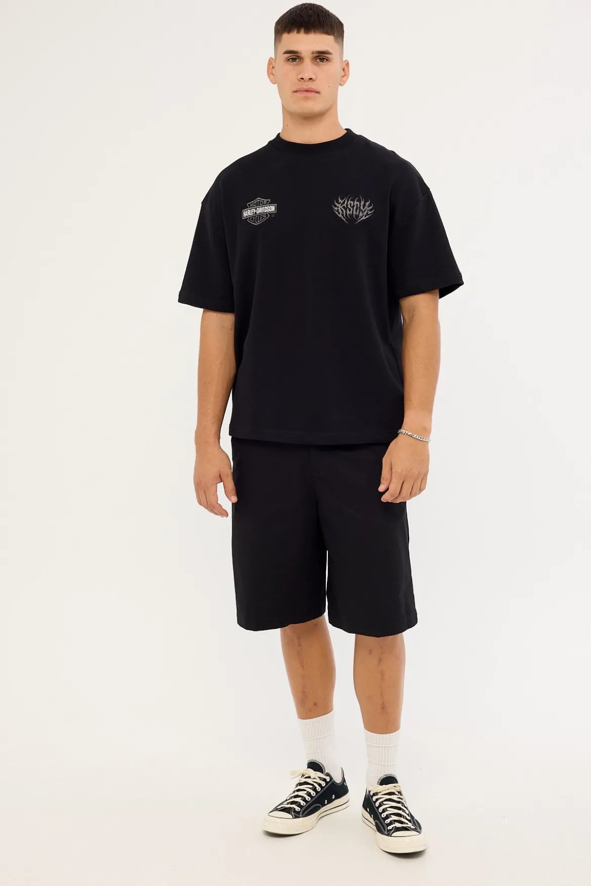 KSCY x Harley Davidson Outlaw Loopback Street Tee Jet Black