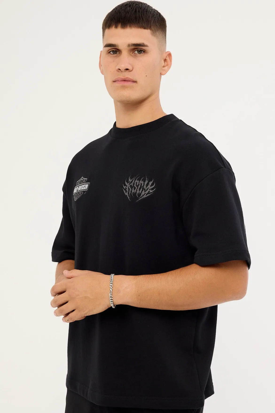 KSCY x Harley Davidson Outlaw Loopback Street Tee Jet Black
