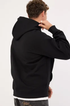 LA Star Zip Thru Hood Black
