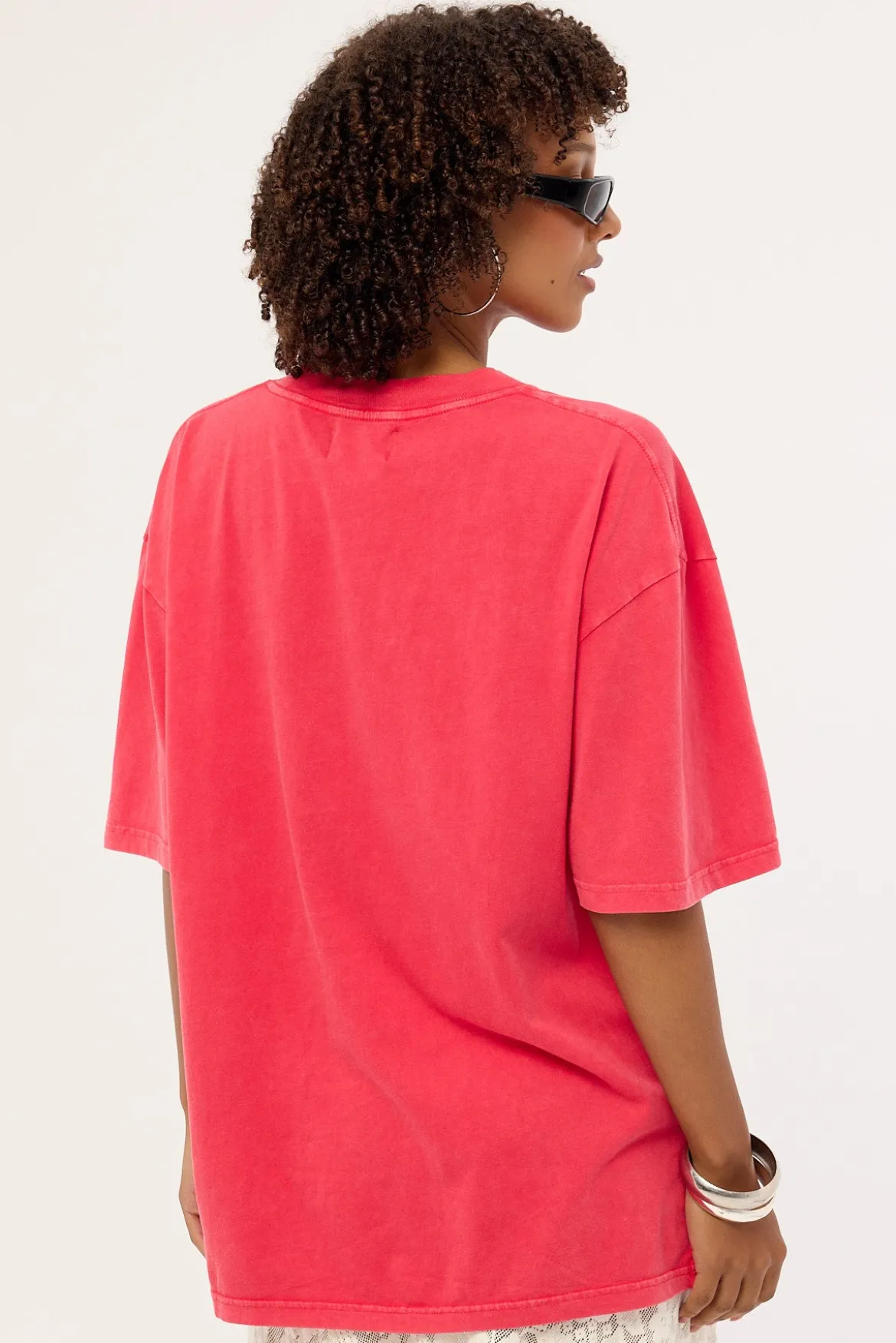 Lacey Oversized T-Shirt Washed Red