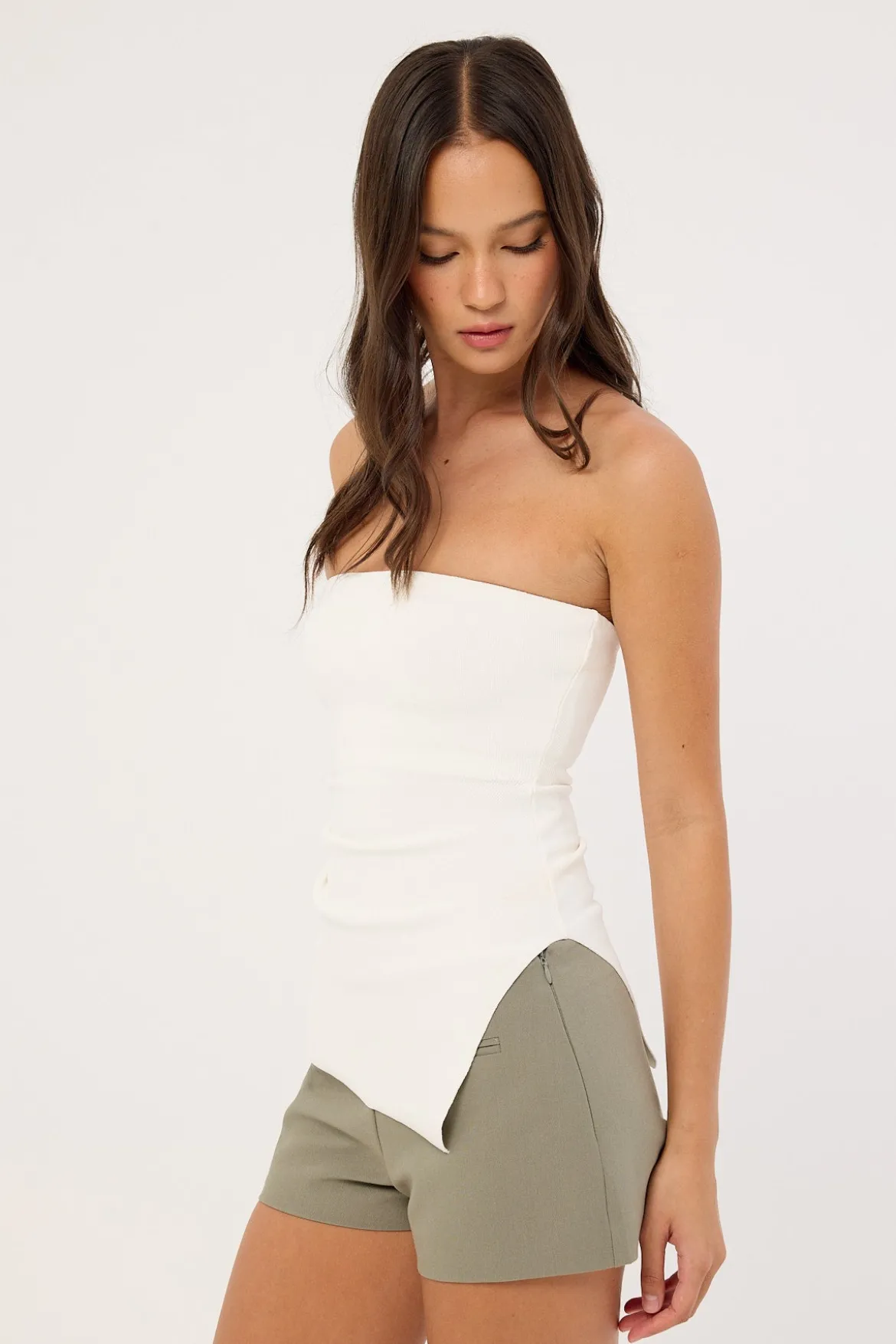 Landon Low Rise Shorts Khaki Green