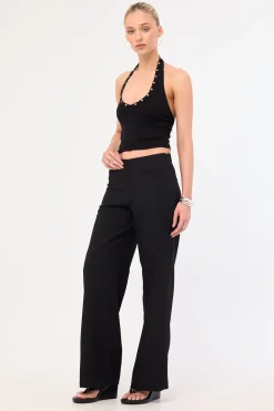 Landon Mid Rise Pant Black