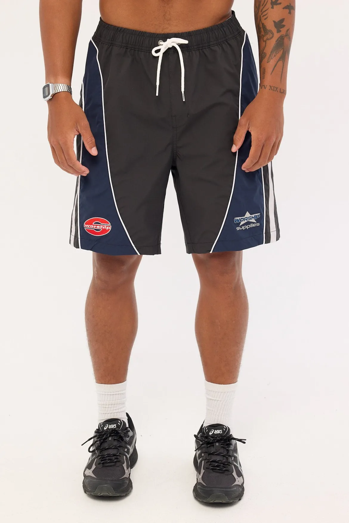 Laps Elastic Swim Short Worn Black