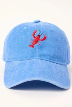 Larry Lobster Dad Cap Washed Blue