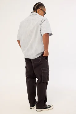 Laser Elastic Cargo Pant Black