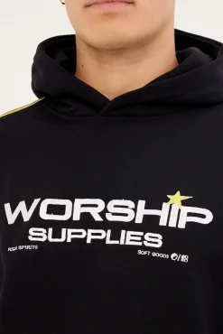 Laser Panel Pullover Hood Black