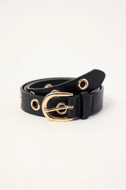 Latch Eyelet Belt Black