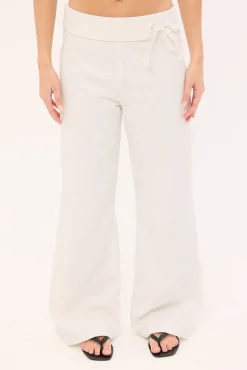 Laurie Tie Side Mid Rise Pants White