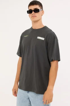 Lawn Heavyweight Boxy Tee Off Black