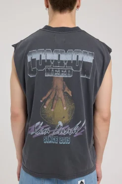 Lay Up Muscle Tank Washed Black