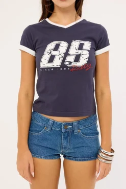 Le Sports Jersey Baby Tee Navy