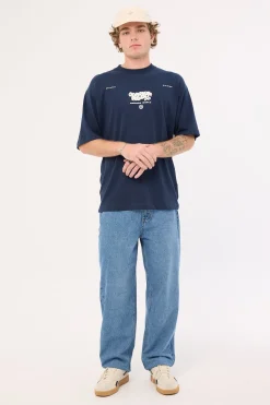 Leisure Brushed Boxy Tee Navy
