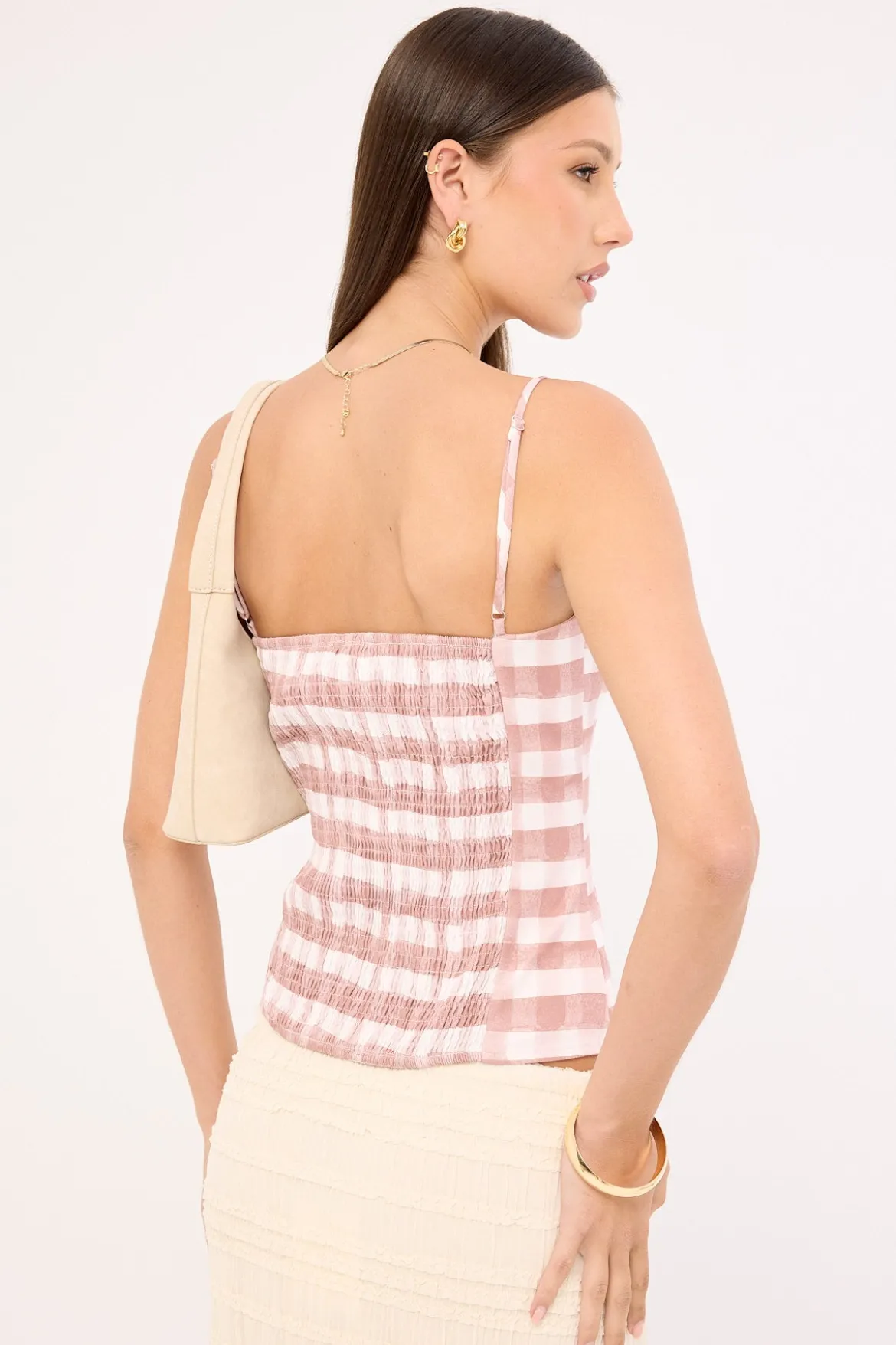 Lelessa Corset Top Pink Gingham