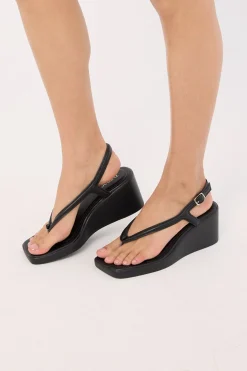 Leni Wedge Heel Black