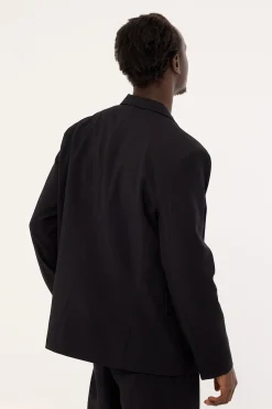 Leo Double Breasted Relaxed Blazer Black